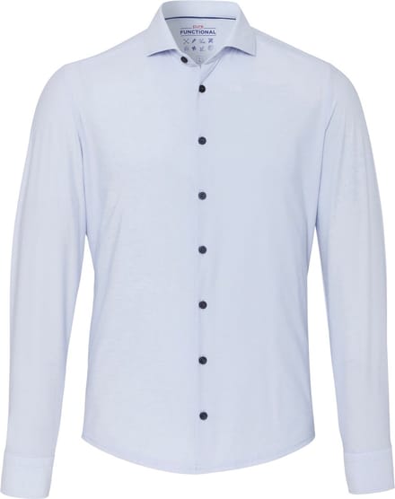 Pure The Functional Shirt Lichtblauw - Maat 44 - Heren - Overhemden Formeel