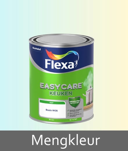 Flexa - Easycare Keuken Muurverf - Lichtgrijs - Mengverf - 1 L