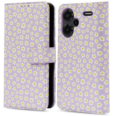 imoshion Hoesje - Geschikt voor Xiaomi Redmi Note 13 Pro Plus (5G) - Design Bookcase smartphone - White Daisy