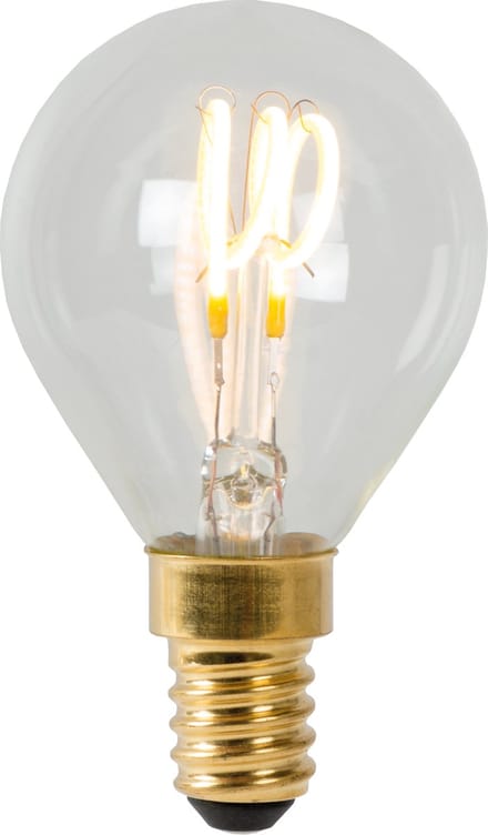 Lucide P45 - Filament lamp - Ø 4,5 cm - LED Dimbaar - E14 - 1x3W 2700K - Transparant