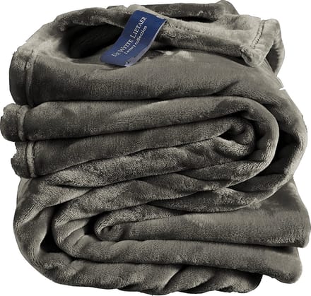 De Witte Lietaer Fleece deken Steeple Grey - 150 x 200 cm - Grijs