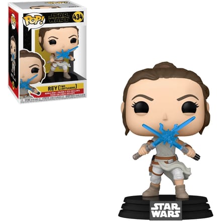 Star Wars Episode IX Rey POP! Vinyl Figure met 2 Lichtzwaarden - 9 cm