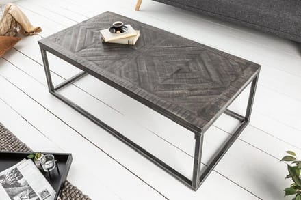 Salontafel 'Rechthoek Parket grijs 120cm
