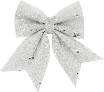 Butterfly Christmas Knot Deco 20x25cm Gangle zilver - Plastic - Zilver - Argent - Unité - SILUMEN