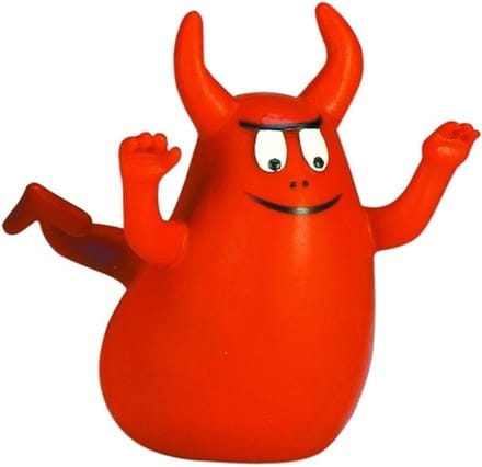 Barbapapa figuurtje  - Barbabravo als duivel - speelfiguurtje - 6 cm