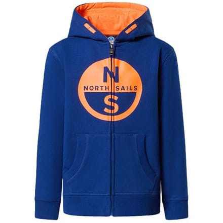 North Sails Hoodie Rits met maxi-logo