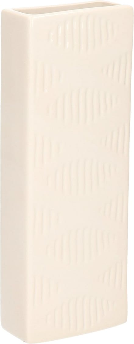 Gerimport Waterverdamper - creme wit - keramiek - 400 ml - radiatorbak luchtbevochtiger - 7 x 18,5 cm