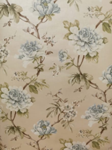 BLAUW BLOEMEN BREED BEHANG 256122