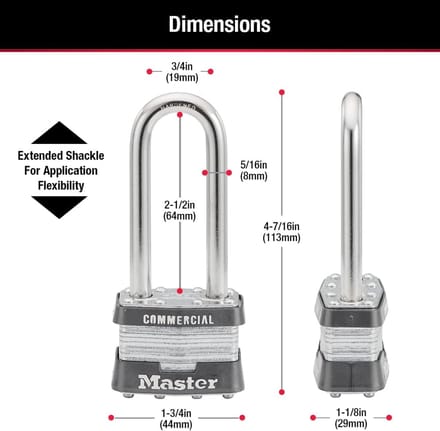 Master Lock Hangslot met Lange Beugel 1DLJ