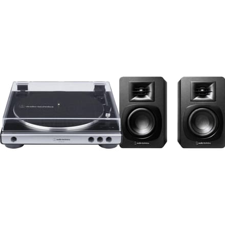 Audio Technica AT-LP60XUSBGM + Audio-Technica ATH-SP3X Zwart