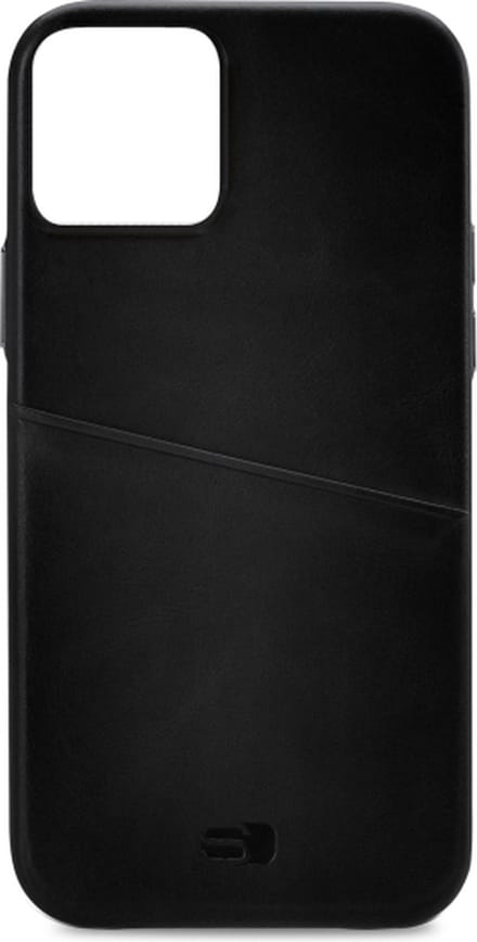 Senza Pure Leather Cover with Card Slot - Geschikt voor Apple iPhone 14 Pro - Deep Black
