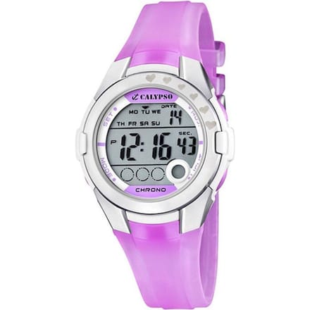Calypso K5571/3 digitaal horloge 38 mm 100 meter paars