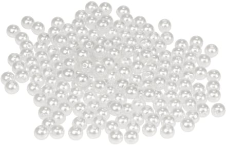 Decoratieve kralen voor het rijgen van hobbykralen wit 6 mm 300 g