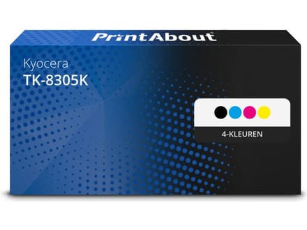 PrintAbout huismerk Toner TK-8305K 4-kleuren Multipack Geschikt voor Kyocera