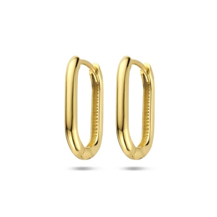Juwelier Emo - 14 Karaat Geelgouden klapoorringen paperclip – 18.5MM