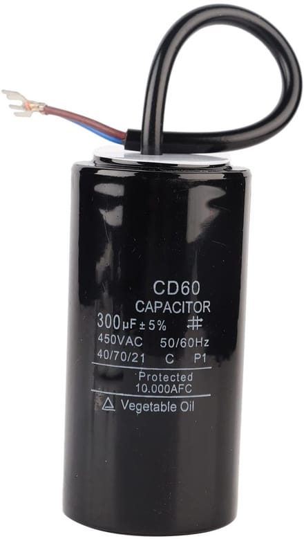Dailygoods- Startcondensator 300uF 450V - Dubbele Pen - Filmmateriaal