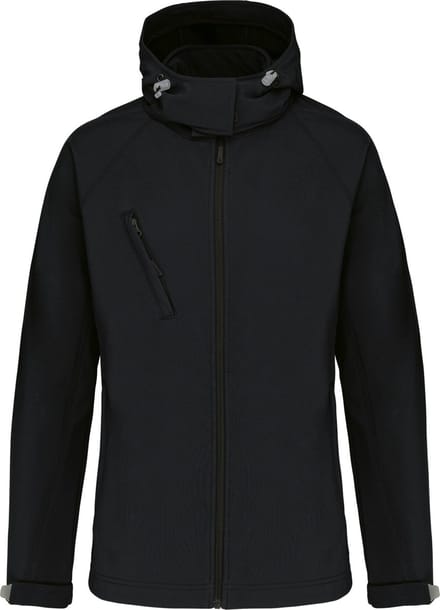 Kariban Dames softshell jas met afneembare capuchon K414 - Black - L