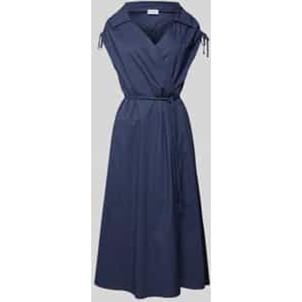 Midi-jurk met strikceintuur, model 'RIVERA'