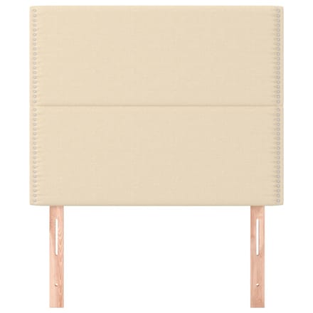 vidaXL Hoofdbord crème 90x5x118/128 cm stof