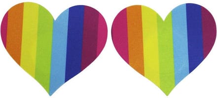 Finnacle - Pride Regenboog Tepel Stickers - Tepel Plakkers - Rainbow - Heart - Pride - pasties - nipple covers