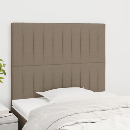vidaXL - Hoofdbord - taupe - 90x5x118/128 - cm - Stof