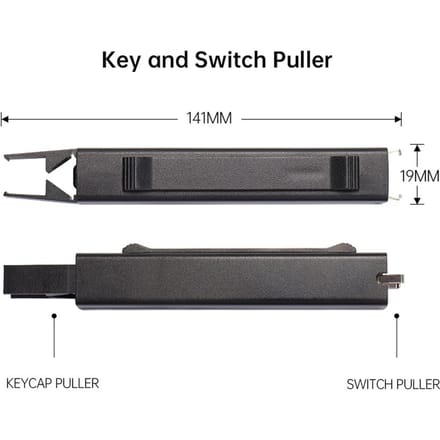 2 in 1 Switch Puller Keycap Puller Key Switch Keycap Puller voor Mechanisch Toetsenbord Gaming Toetsenbord Schakelaars DIY Reinigingsgereedschap zwart