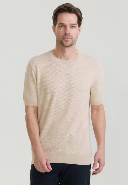 Felix Hardy Tshirt Ronde Hals 100% Katoen Heren Beige - L