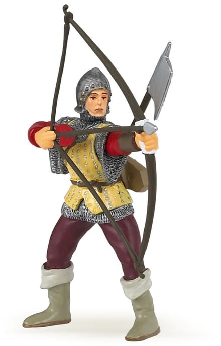 Speelfiguur - Mens - Ridder - Met pijl & boog - Rood