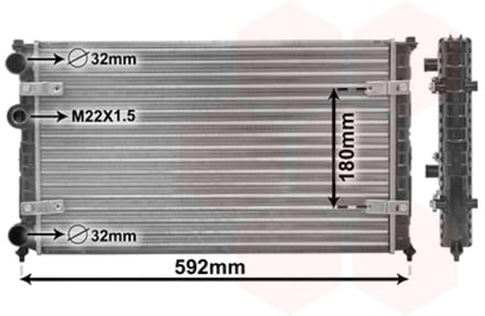 Van Wezel - RADIATOR VOOR SEAT AROSA 1997-2000 6K0121253K