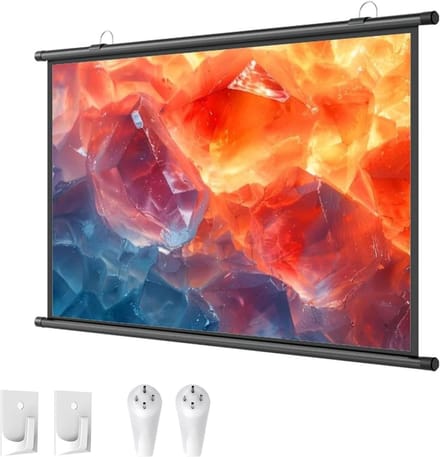 Projectiescherm - Filmscherm - Thuisbioscoop Creëren - Handmatig Neerklapbaar - 30 Inch - Zwart
