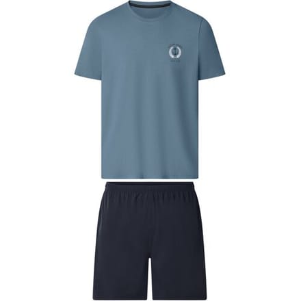 ESMARA MEN Korte heren pyjama (Blauw/donkerblauw, S)