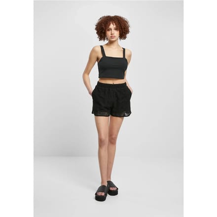 Urban Classics - Crochet Lace Resort Korte broek - XS - Zwart