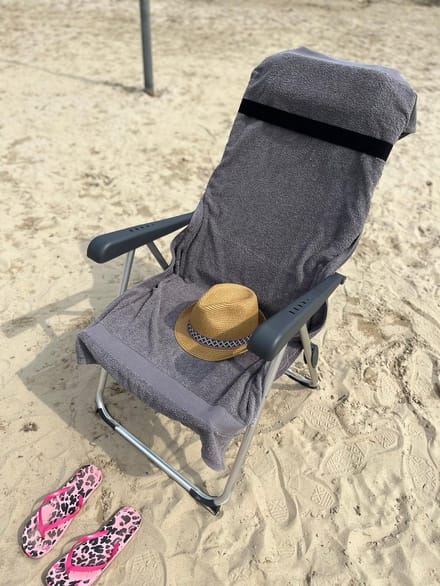 beach towel strap - Zwart