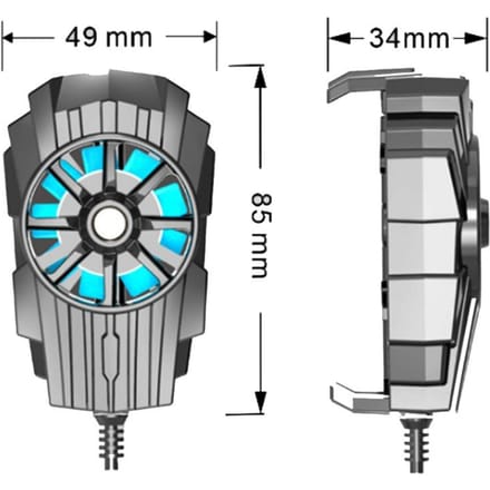 Mobiele Telefoon Koeler Koelventilator Gamepad Houder Beugel Ventilator Radiator zwart