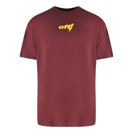 Gebroken wit Thunder stabiel oversized bordeaux T-shirt