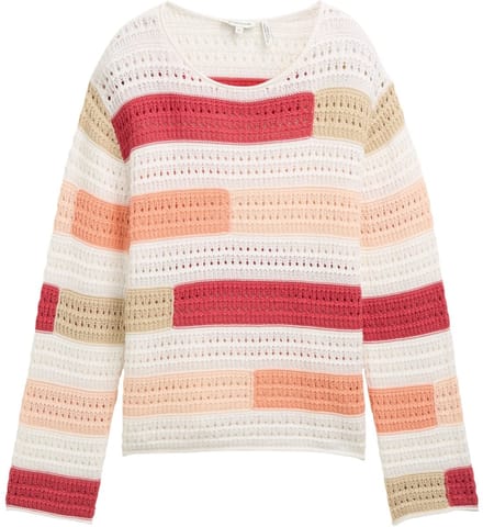 Tom Tailor - Pull - Maat S - Vrouwen - Rood - katoen