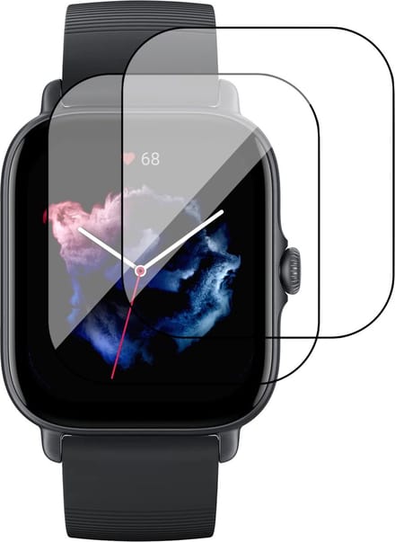 Screenprotector geschikt voor Amazfit GTS 3 - PET Glasfolie Full Screen Protector - 2 Stuks