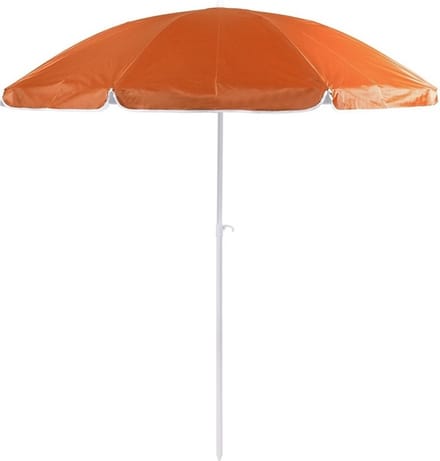 Pparasol - strand en tuin - verstelbaar - oranje - nylon - 200 cm - UV bescherming