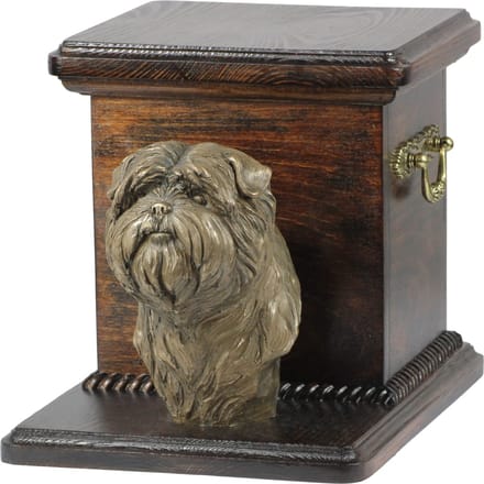 Elegante urn voor Affenpinscher met hondenbuste