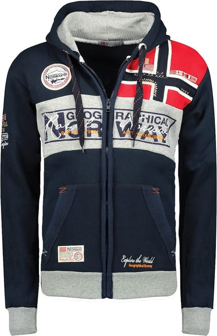Vest Met Capuchon En Rits Blauw Geographical Norway Flyer - S