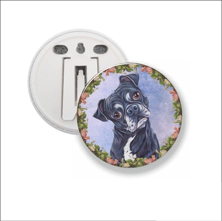 Button Met Clip - Hond