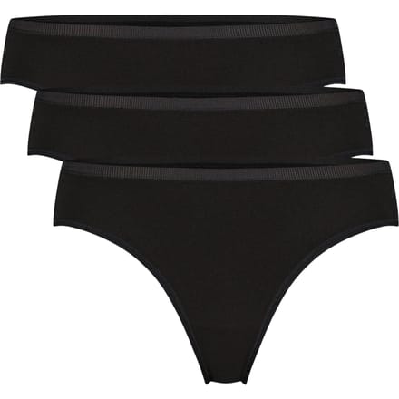 Comfortabel & Zijdezacht Bamboo Basics Strings Lola (3-pack) - Zwart - S