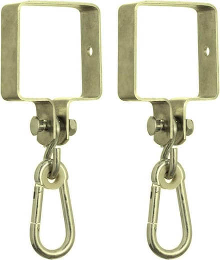 Set van 2 Vierkante Gegalvaniseerde Hangers voor Klimframes en Schommels