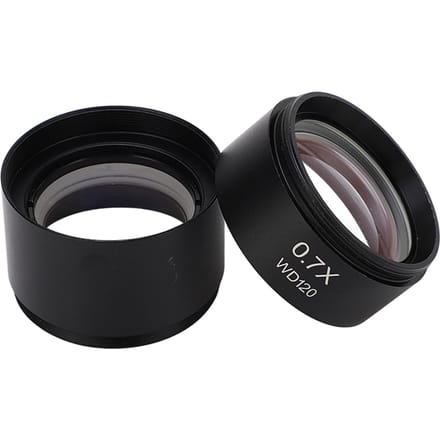 2 stuks Objectief Lens Set 0.7X 0.5X Aluminiumlegering Lichtgewicht Microscoop Hulp Objectief Lens