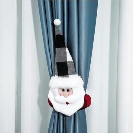 Gordijn houder Kerst Kerstman ruit