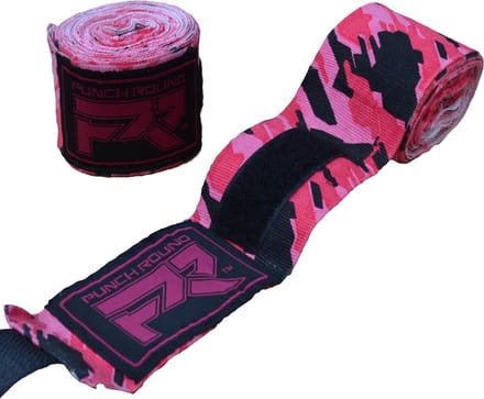PunchR™ Boksbandages Hand Wraps TreX Camo 400 cm Roze