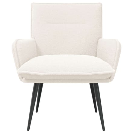 vidaXL - Fauteuil - Crèmekleurig - Bouclé
