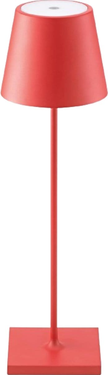 Oplaadbare Tafellamp - Dimbaar - Aluminium - Bureaulamp - Waterdicht - 38CM - Nachtlamp - Rood
