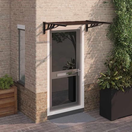 Deurluifel - Regenbescherming - Entree Beschermen - Duurzaam Polycarbonaat - 122 x 90 cm - Zwart