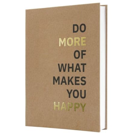 Sigel Jolie notitieboek A5 kraft Pure Happiness met lijn